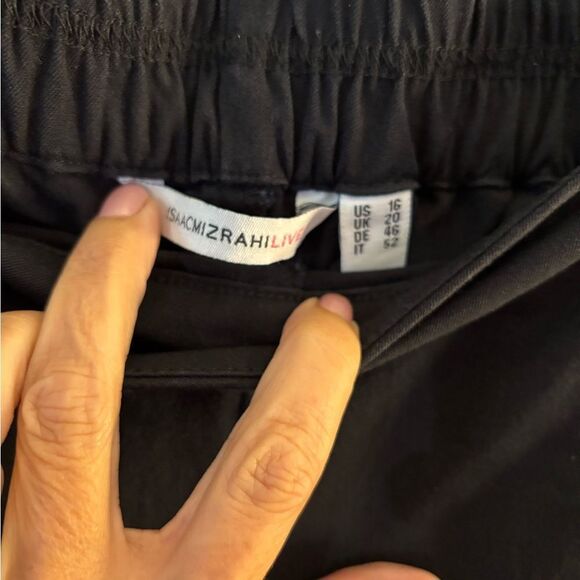 Isaac Mizrahi Live Cropped Black Pants w/ zipper Ankles sz 16 - Picture 4 of 5
